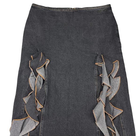 NWT LIONESS Rendezvous Denim Maxi Skirt Sz Medium - Picture 5 of 9